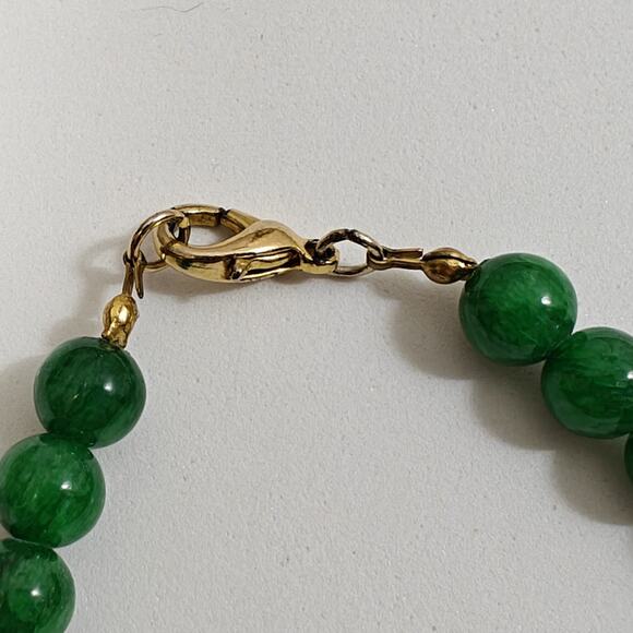 Vintage Lot of Two Beaded Necklaces Green Orange Coral Stones 17" - 18" Long - Picture 12 of 12